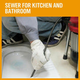 400W Drain Cleaner Electric Eel Rigid Plumbing Sewerage Pipe Machine 6 Cutters V465-53001-1