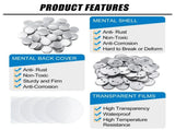 100 Pieces Blank Button Making Supplies Round Badge Button , Including Metal Shells Metal Back Cover V1366-AZ2-W-06025