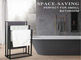 Metal Free Standing Towel Rack 3 Tier Bathroom Rail Shelf Dryer V178-66701