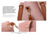 Pink Elegant 4-Piece Womens Handbag Set Stylish PU Leather Tote, Shoulder Bag, Clutch, and Wallet V888-ELOSUNG17348