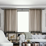 VEVOR Double Rod Curtain Rods, 72-144 inches Adjustable Length, Black Double Curtain Rods V952-CLG72144INCHK73QDV0