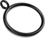 40 PCS Heavy Duty Metal Curtain Rings with Eyelets, Smooth Gliding Drapery Rings for Roman Rods, V1107-CS-LMCLH2