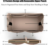 Purse Organizer Insert Handbag Tote Felt Organizer Bag in Bag Shaper Fit Neverfull Speedy Graceful V1188-WTJ-SJH-1086