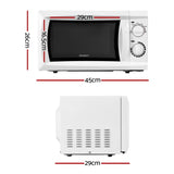 Devanti 20L Microwave Oven 800W White MIO-M20L-WH