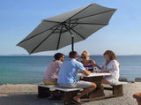 Centra 3M Outdoor Patio Umbrella Solar LED Light Grey OD1062-3M-DG