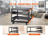 9U Open Frame Rack, 584.2 to 1016 mm Adjustable Depth, Free Standing or Wall Mount Network V952-KFSJJHS9UJL25B27FV0