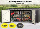 Giantz Garden Shed 2.22x0.91M Bike Sheds Outdoor Storage Tool Workshop House Shelter Double Door SHED-FLAT-3X8-AB