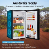 GECKO 95L Portable Upright Fridge and Freezer, 12V/24V for Camping, Caravans, Black V219-CAPFCHGEKA10B