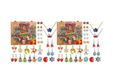 Christmas Necklace Stud Earrings Countdown Calendar V1263-JX-1344