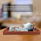Light Rectangular Solid Wood Cherry Blossom Tea Tray Coffee Fruit Food Serving Plate Home V1294-YM0727-JY15335