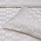 Bianca Firenze Pearl 6 Pcs Jacquard Geometric Comforter Set Super King V442-BCA-COMFORTER-FIRENZE-PEARL-SK