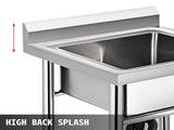 Handmade Sink Non-magnetic Stainless Steel Kitchen Sink Hand Made 1 Compartment 44.4 x 41.9 x 25.4 V952-60X60X80DCBXGSC01V0
