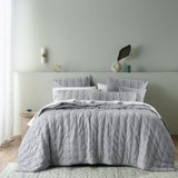 Bianca Langston Silver Pre-Washed Linen Cotton Comforter Set Queen/King V442-BCA-COMFORTER-LANGSTON-SILVER-KI