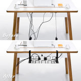 2 pack Under Desk Cable Management Tray, Black V178-23681