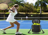 Tennis Ball Carry Bag, Multi-Pocket Polyester Ball Bag with Adjustable Shoulder Strap for V1308-DSZKI-2704