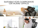 Fortia Ergonomic Office Desk Chair, Coolmesh Fabric, Adjustable Lumbar Support, Headrest, Armrest V219-OFFOCRFOE6KA