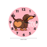 JWDX Wall Clock, Cartoon Wall Clock, Clearance Sausage Dog Wall Clock I Love You Express Clock Home V1189-LWWAL-20260325-02831