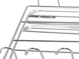 Under Cabinet Hanging Shelf Stainless Steel Under Shelf Storage Rack with Multiple Hooks for Cutting V1294-YM0901-3118240222511