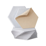 Alpha Acoustic Foam 12pcs 35x30x0.9cm Soundproof Absorption Panel Adhesive White AF-HEX-12-WH