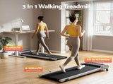 Everfit 3 in 1 Walking Pad Treadmill 12% Incline Under Desk Treadmills for Home Gym With 40cm Wide TMILL-400-2INC-SI