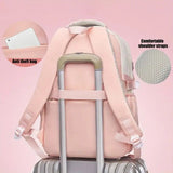 Lightweight Youthful Spine-Protecting Backpack Oxford Fabric Water-Resistant Large Capacity, V1232-SJB-SB-002