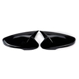 1 Pair Car Rear View Driver Passenger Side Cap Overlay Gloss Black for Kia Mirror Guard Covers V1192-AZ-W-15300