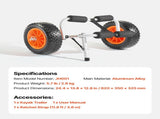 Kayak Cart, 90 kg Load Capacity, Foldable Kayak Trolley with 25.4 cm Solid Rubber Tires & 1 Ratchet V952-SPSPHTTC10IN3S906001V0