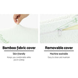 Memory Foam Neck Roll Pillow with Bamboo Cover, Cervical Support Bolster Cushion V1188-MS-617-014