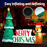 Jingle Jollys Christmas Inflatable Gingerbread Man Tree LED Illuminated Decorations XMAS-INF-GINGER-TREE-10FT