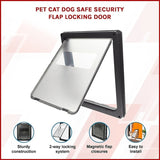 Pet Cat Dog Safe Security Flap Locking Door V63-822821