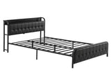 Artiss Double Bed Frame with Storage Headboard SAA Certified Charging Station BFRAME-J-MARK-D-BK-AB