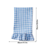 Ruffled Gingham Kitchen Dish Towels 2 Pack Farmhouse Style For Drying Dishes Table Decor 75x45cm V1369-AZ3-W-14823