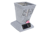 Solar Cemetery Grave Vase Resin Gravestone Vase with LED Ground Stake Adjustable Drainage System for V1294-YM0901-3111250130111