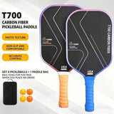 T700 Carbon Fiber Pickleball Paddle Set 8.0oz Lightweight Widebody Design, Ideal for V1232-PKQPTZ002