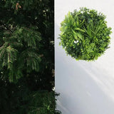 Slimline Flowering White Artificial Green Wall Disc UV Resistant 50cm V637-DP8880002