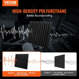 VEVOR Acoustic Foam Panels 24 Pack 12 x 12 x 2 in Adhesive for Wall Ceiling V952-ZZSPMBHSL12W4C53ZV0