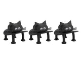3Pcs Black Cat Paper Holder Set Funny Animal Paper Storage Stand for Bathrooms Kitchen V1294-YM0901-3112250000911