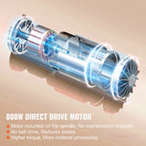 Mini Metal Lathe Machine, 180 x 400 mm, 800W Precision Benchtop Power Metal Lathe, 150-2500 RPM V952-BZDMNJSCCSFWSEYI0V3