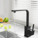 Cefito Kitchen Mixer Tap Mixer Square Sink Faucet Basin Laundry Black TAP-A-82H35-BK