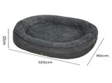 Pawz Orthopedic Plush Dog Bed Soft Washable Pet Bed Grey Cosy Cushion XXL Size PT1354-XXL-GY-AU