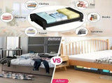 Under Bed Storage Bin with Wheels 48L Capacity Clothes Toys Organizer for Home Bedroom, Black V1237-ZY-917-119