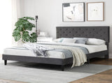 Levede Bed Frame Queen Size Mattress Grey BF1045-Q-GY