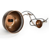 COPPER CUT-OUT AND WOOD LAMPSHADE V742-M10836