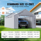 Carport Replacement Canopy Cover Side Wall 6 x 3.6 m, Garage Tent Shelter Tarp Heavy-Duty Waterproof V952-CKPB12X20FTHJ9ULEV0