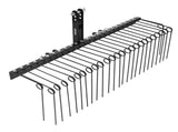 150 cm Tow Behind Landscape Rake, 3 Point Hitch Lawn Dethatcher Rake, 26 Spring Steel Tines, for V952-ZXSCJ60INCHBP8SL7001V0