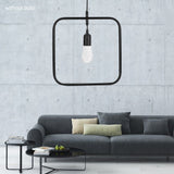 E27 Modern LED Lamp Dining Room Bar Geometric Hanging Light Iron Frame Black 220V V1294-YM0901-ZM01438-03