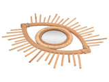 Nordic Makeup Mirror Rattan Woven Eye Shape Wall Hanging Mirror for Home Hotel Bathroom Decoration V1294-YM0523-3115210209611