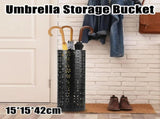 Multifunctional Black Metal Flower Storage Bucket Umbrella Holder Rack 1060x410mm V178-59213