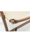 4x Bamboo Foldable Outdoor Camping Chair Wooden Travel Picnic Park Folding - Khaki/Beige V563-75622-KHAKI-4PCS