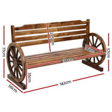 Gardeon Outdoor Garden Bench Wooden 3 Seat Wagon Chair Lounge Patio Furniture ODF-WAGON-3S-CC